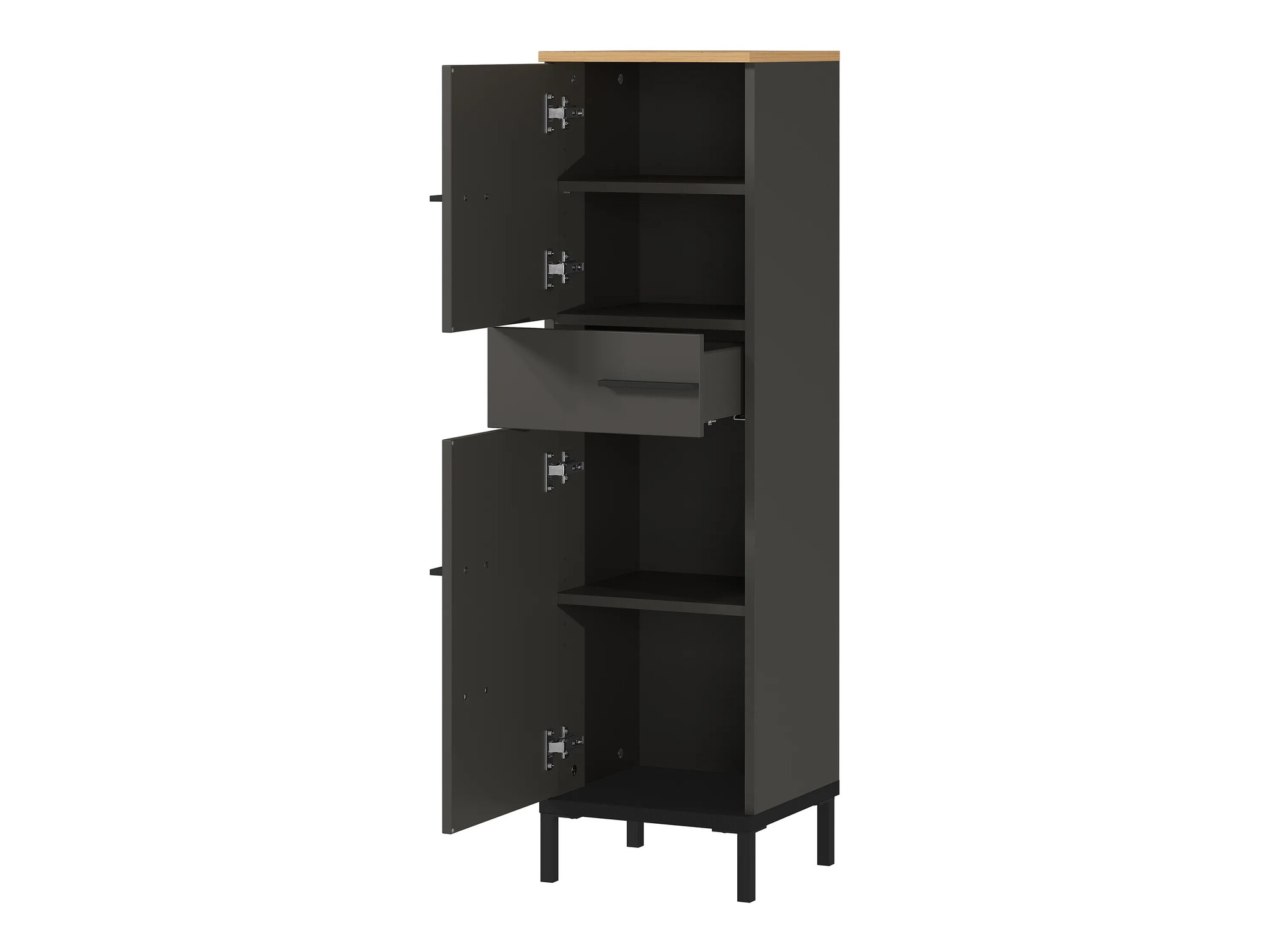 Kupaonski namještaj Ruvlevu 104 (Grafit + Navarra hrast)