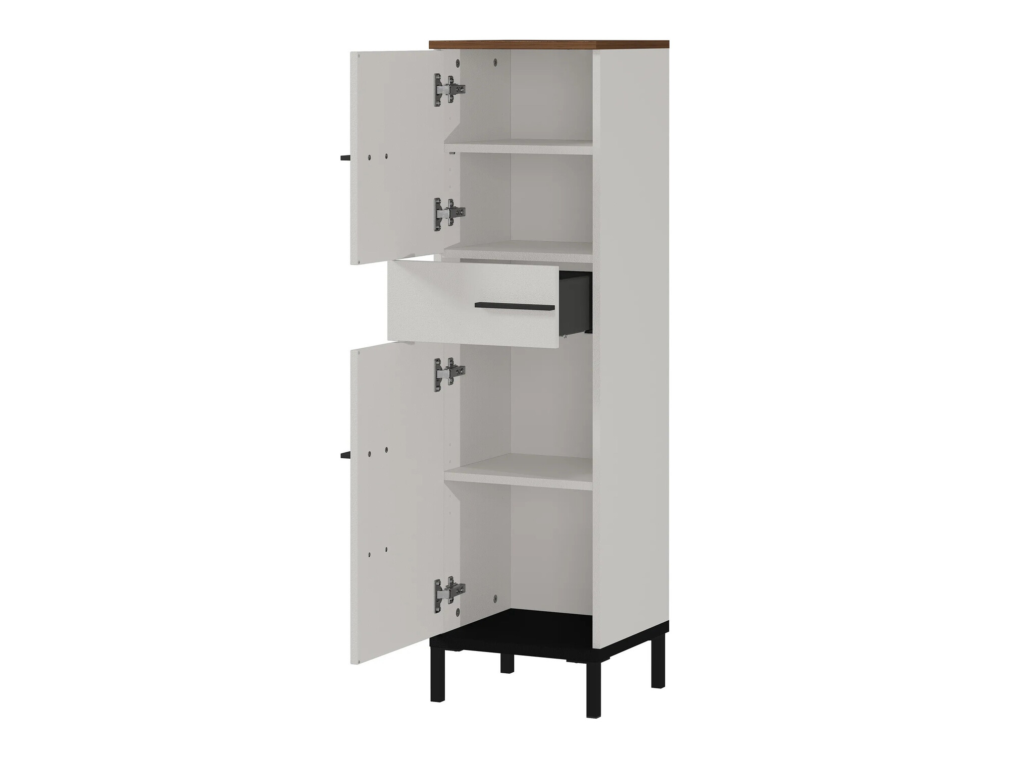 Kupaonski namještaj Ruvlevu 104 (Svijetlo siva + Orah)