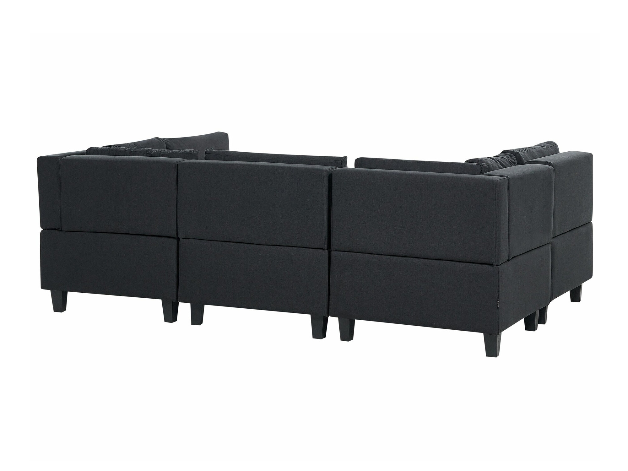 Modularna kutna garnitura Elbmeli 104 (Crna)