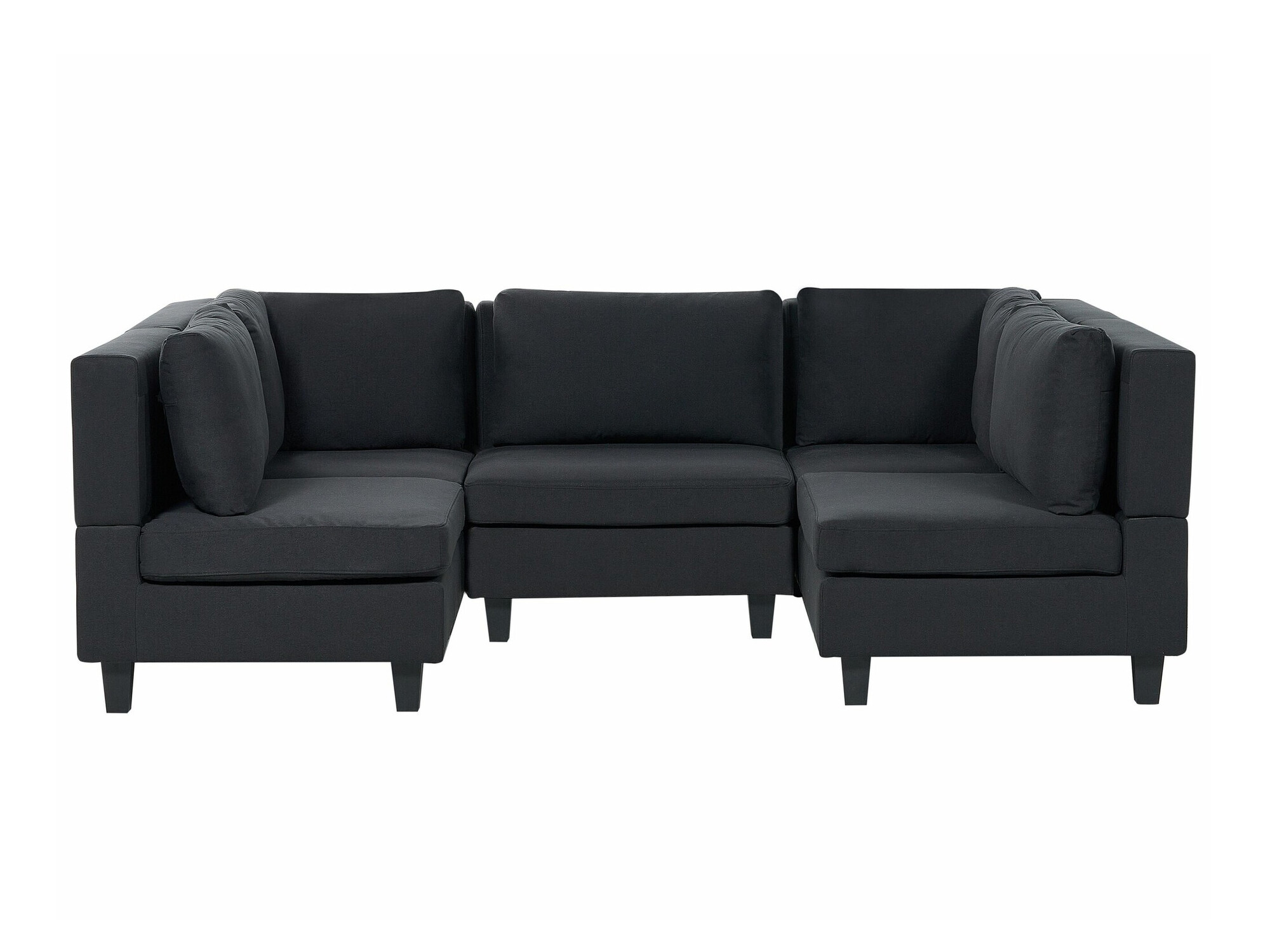 Modularna kutna garnitura Elbmeli 104 (Crna)