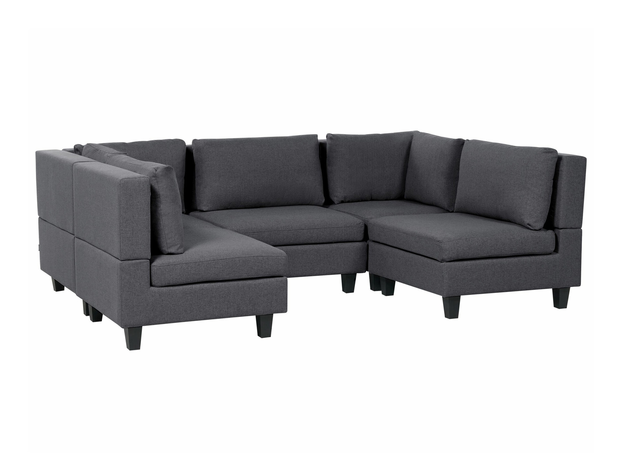 Modularna kutna garnitura Elbmeli 104 (Tamno siva)