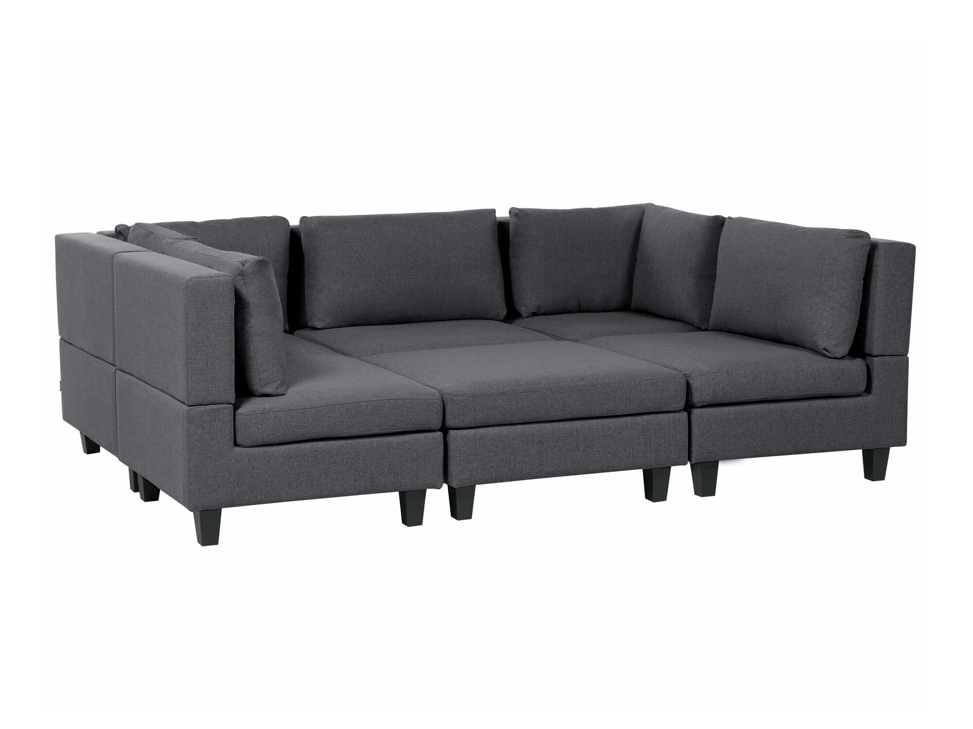 Modularna kutna garnitura Elbmeli 104 (Tamno siva)