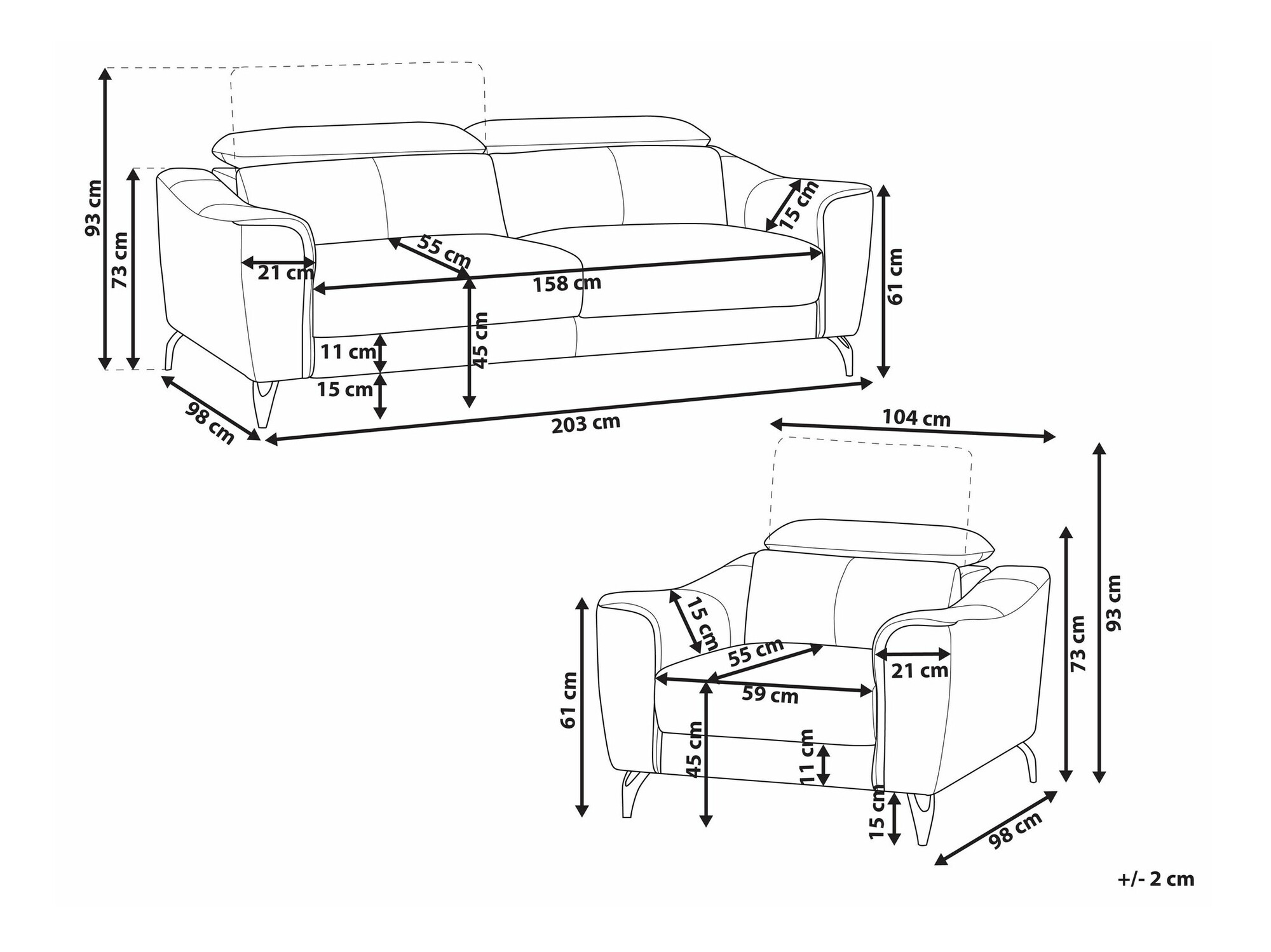 Tapecirani namještaj Berwyn 1777