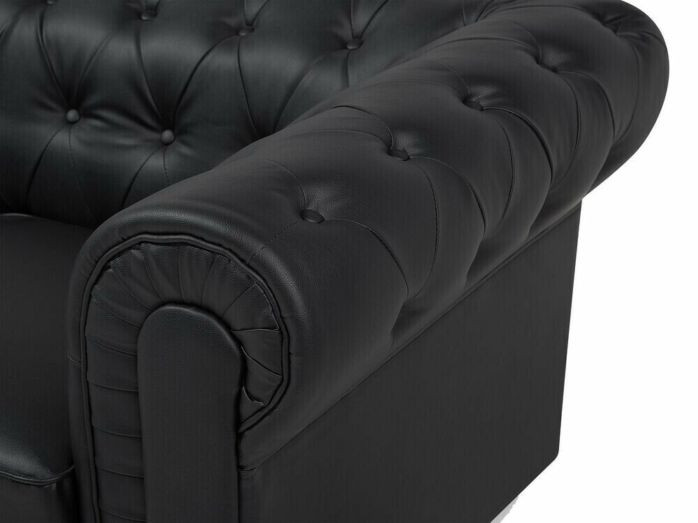 Chesterfield fotelja Cirdoro 107 (Crna)