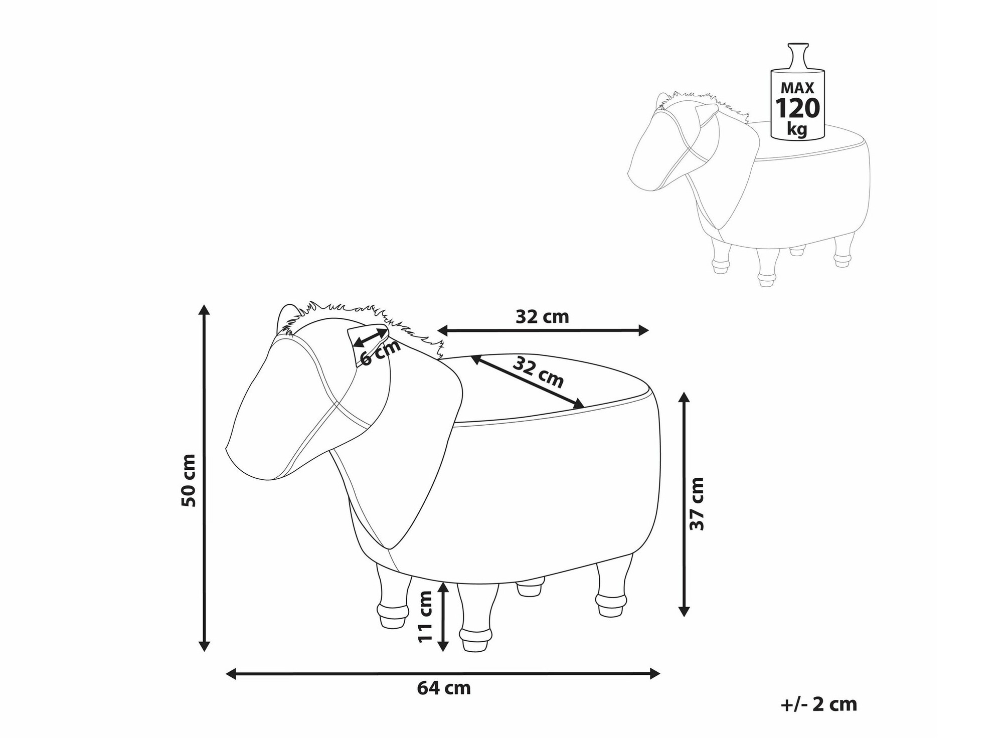 Tabure Berwyn 1796 (Smeđa)