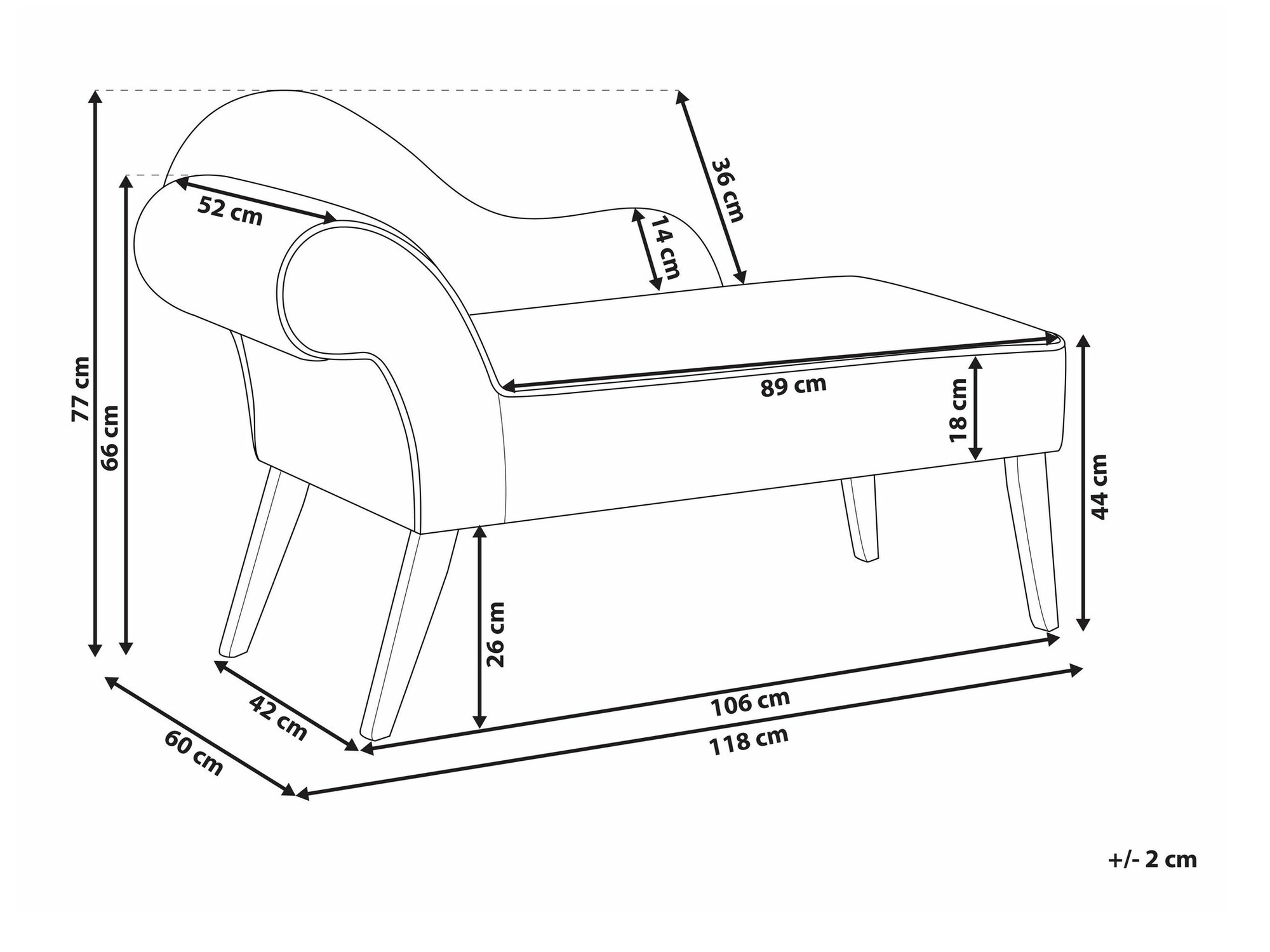 Ležaj Berwyn 690 (Khaki)