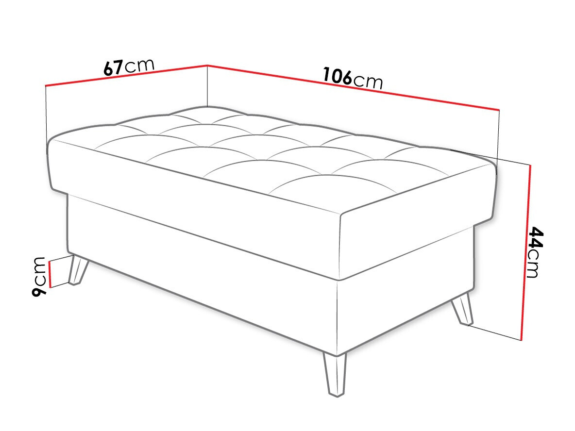 Tapecirana klupa Comfivo Agnus (Velo 633)