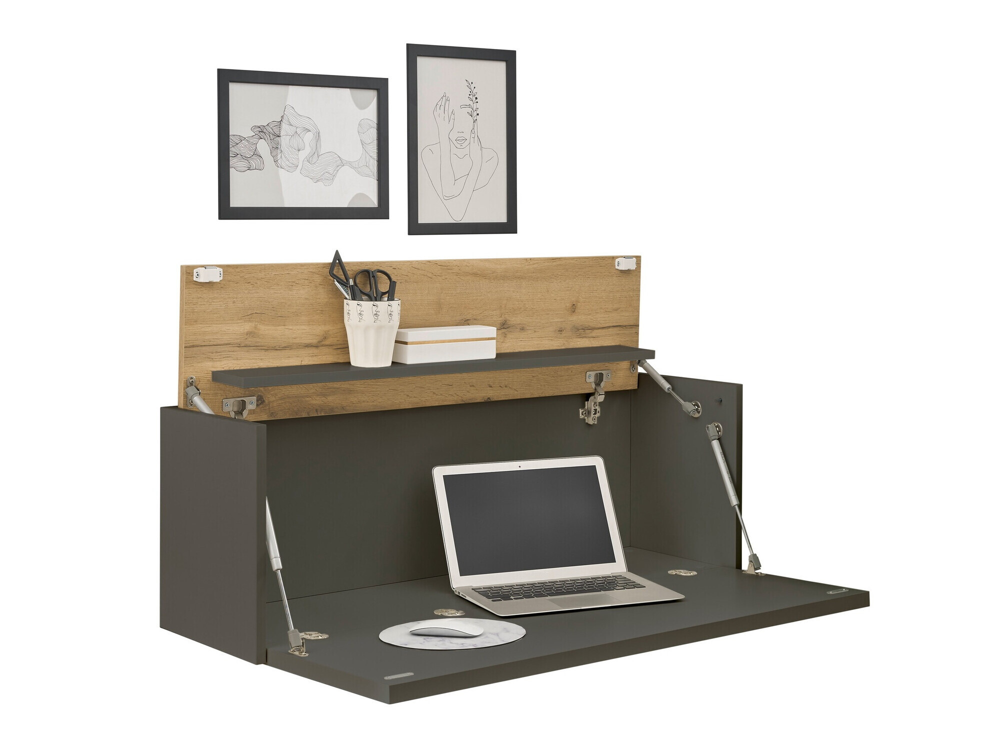 Uredski stol Elbsori 107 (Antracit + Hrast Wotan)