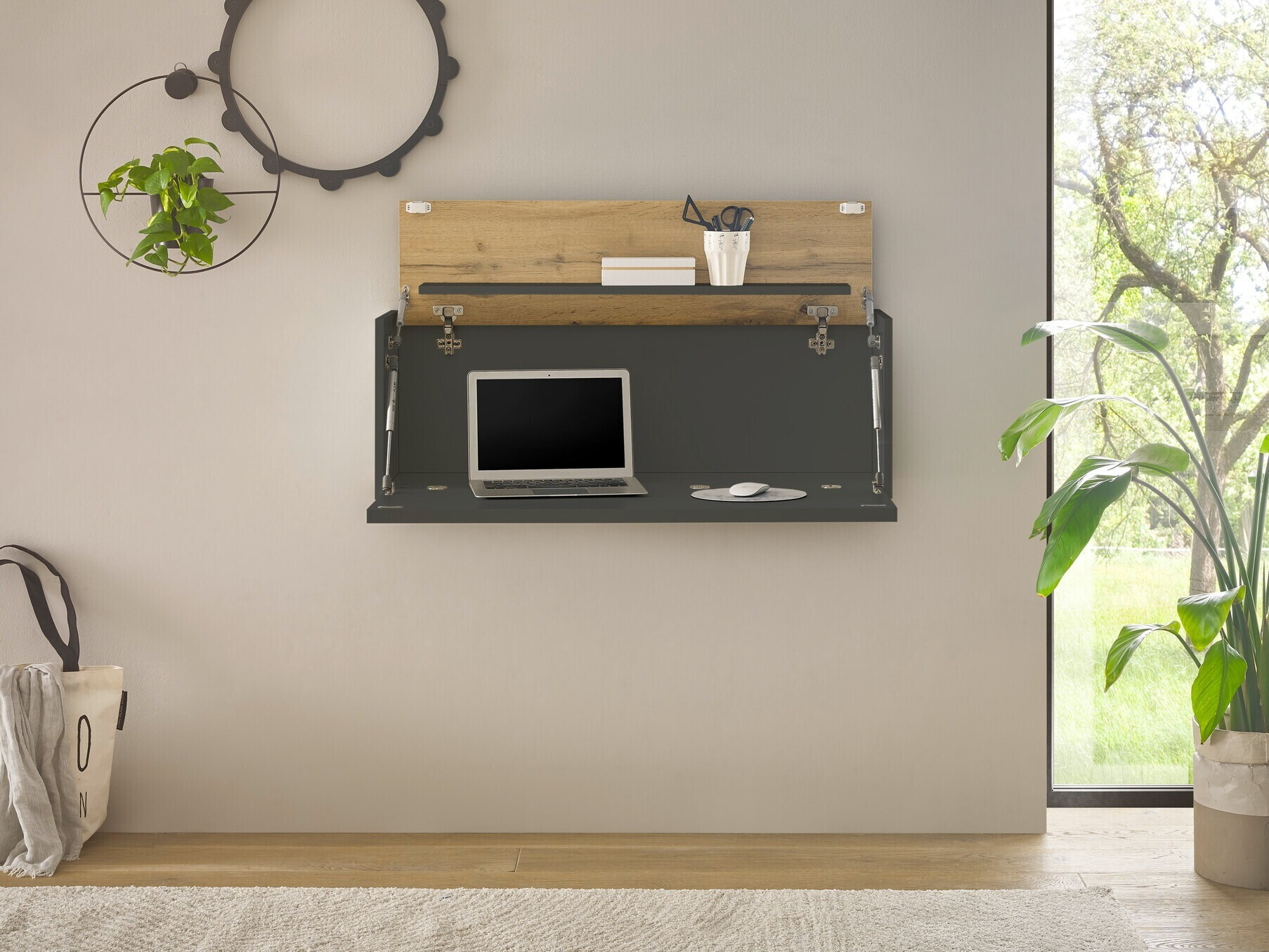 Uredski stol Elbsori 107 (Antracit + Hrast Wotan)