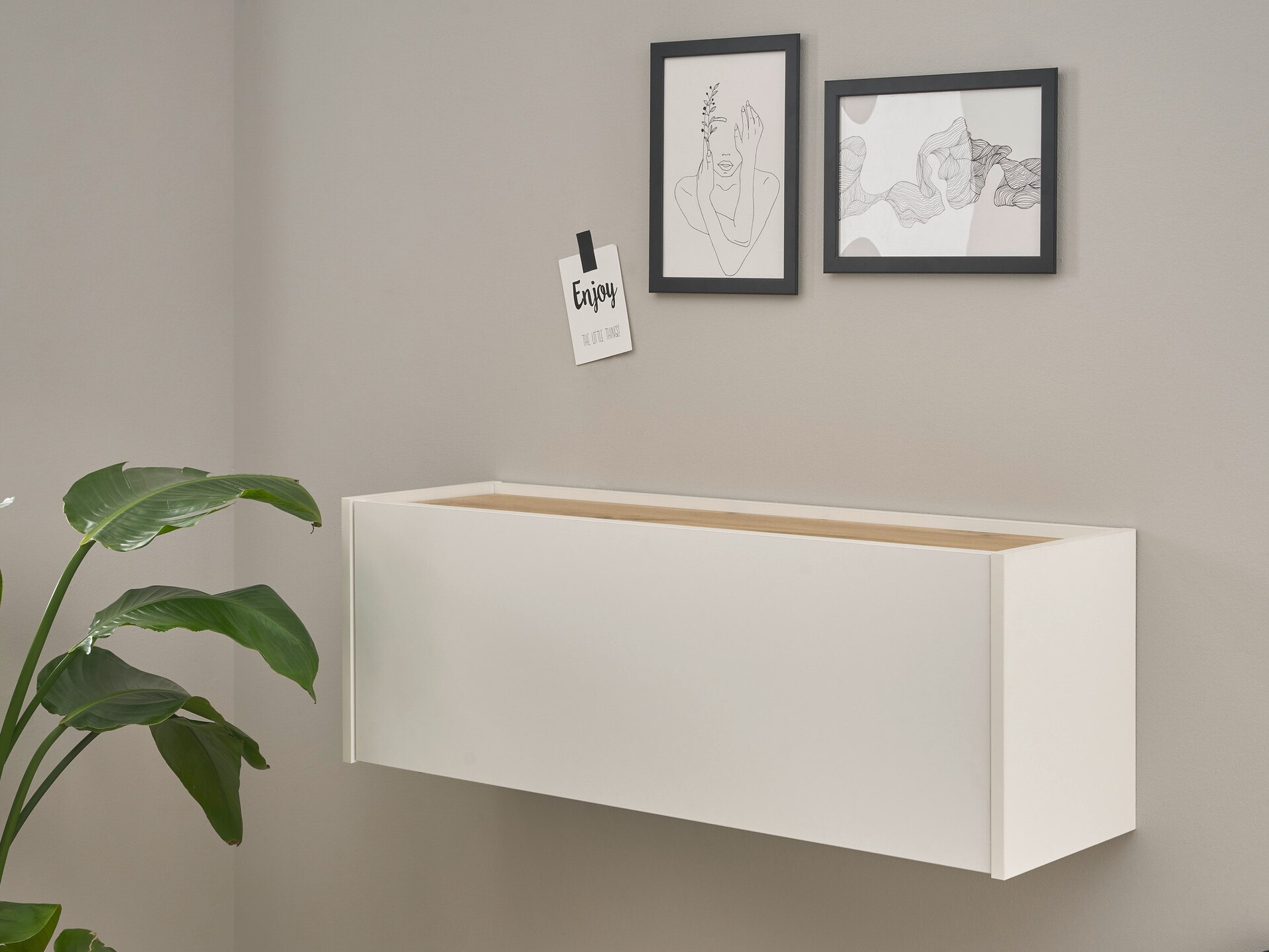 Uredski stol Elbsori 107 (Bijela + Hrast Wotan)