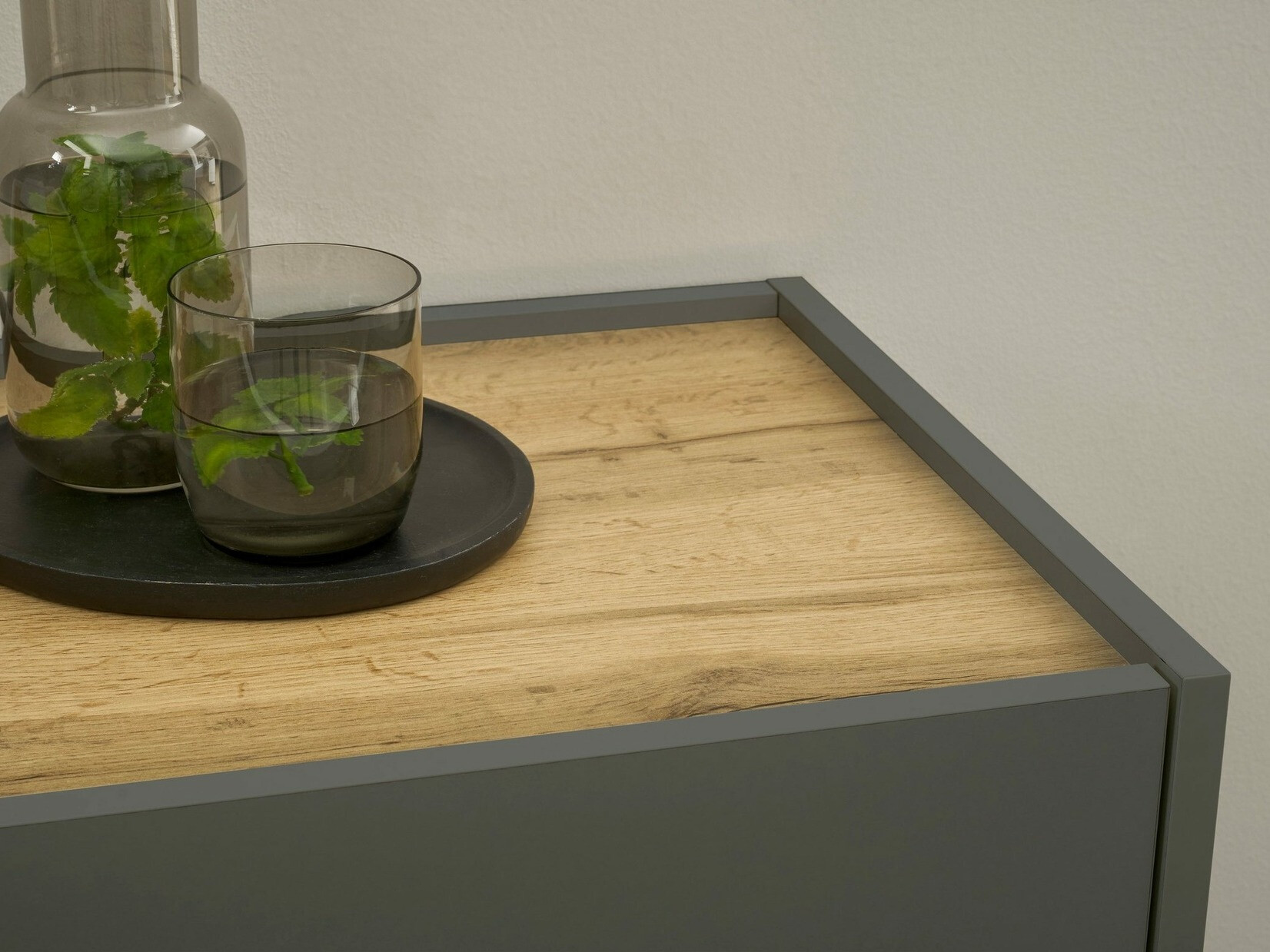 Zidni ormarić Elbsori 109 (Antracit + Hrast Wotan)