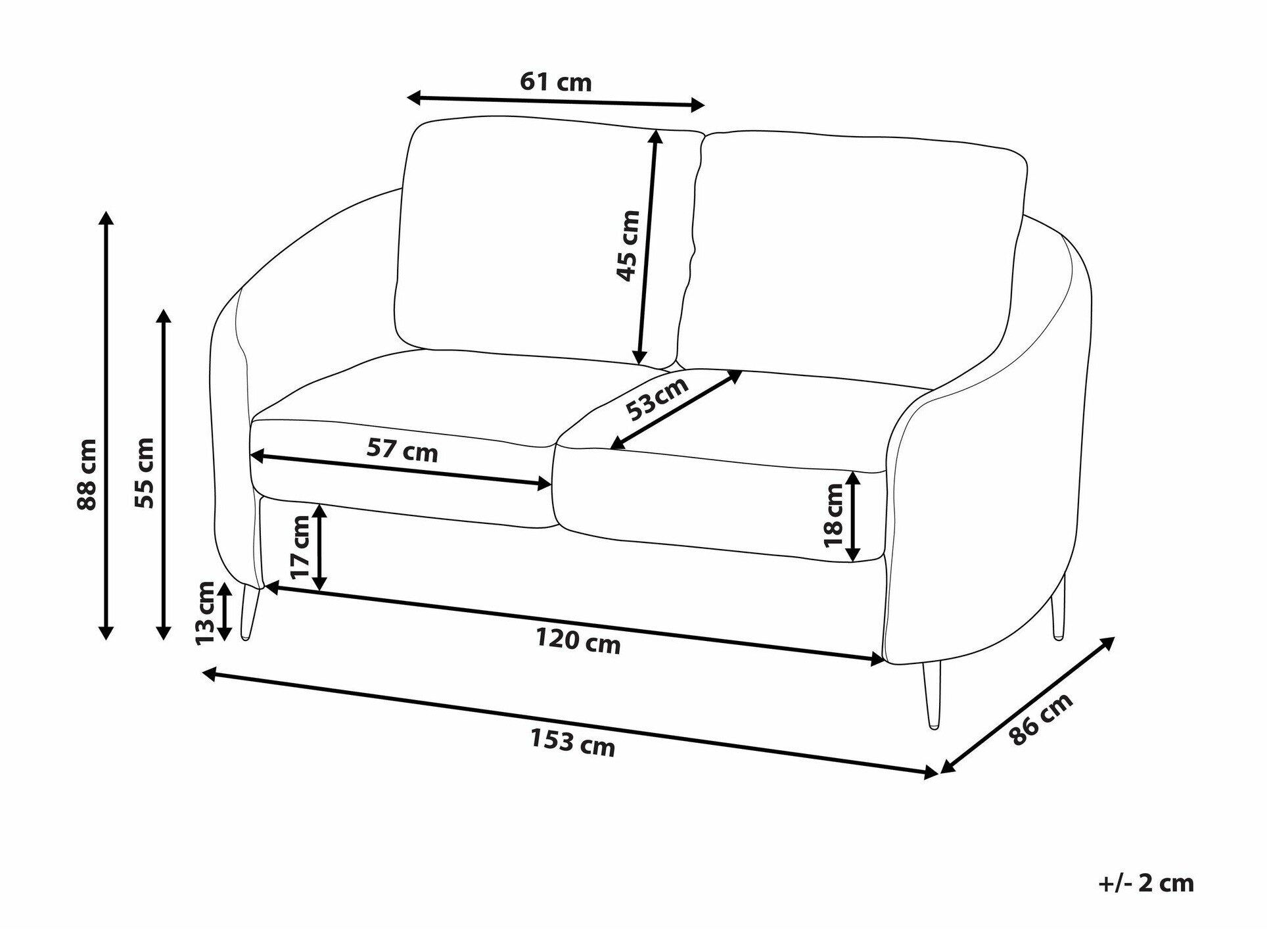 Kauč Berwyn 1802 (Siva)