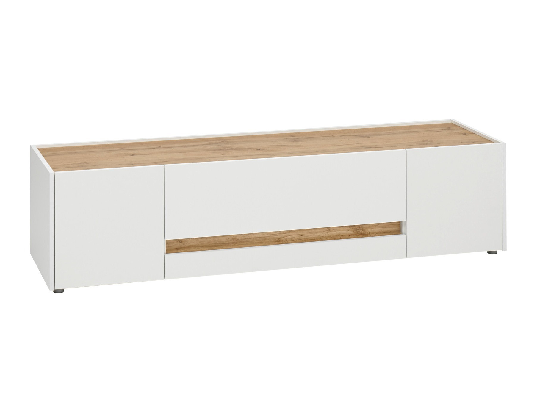 TV stol Elbsori 115 (Bijela + Hrast Wotan)