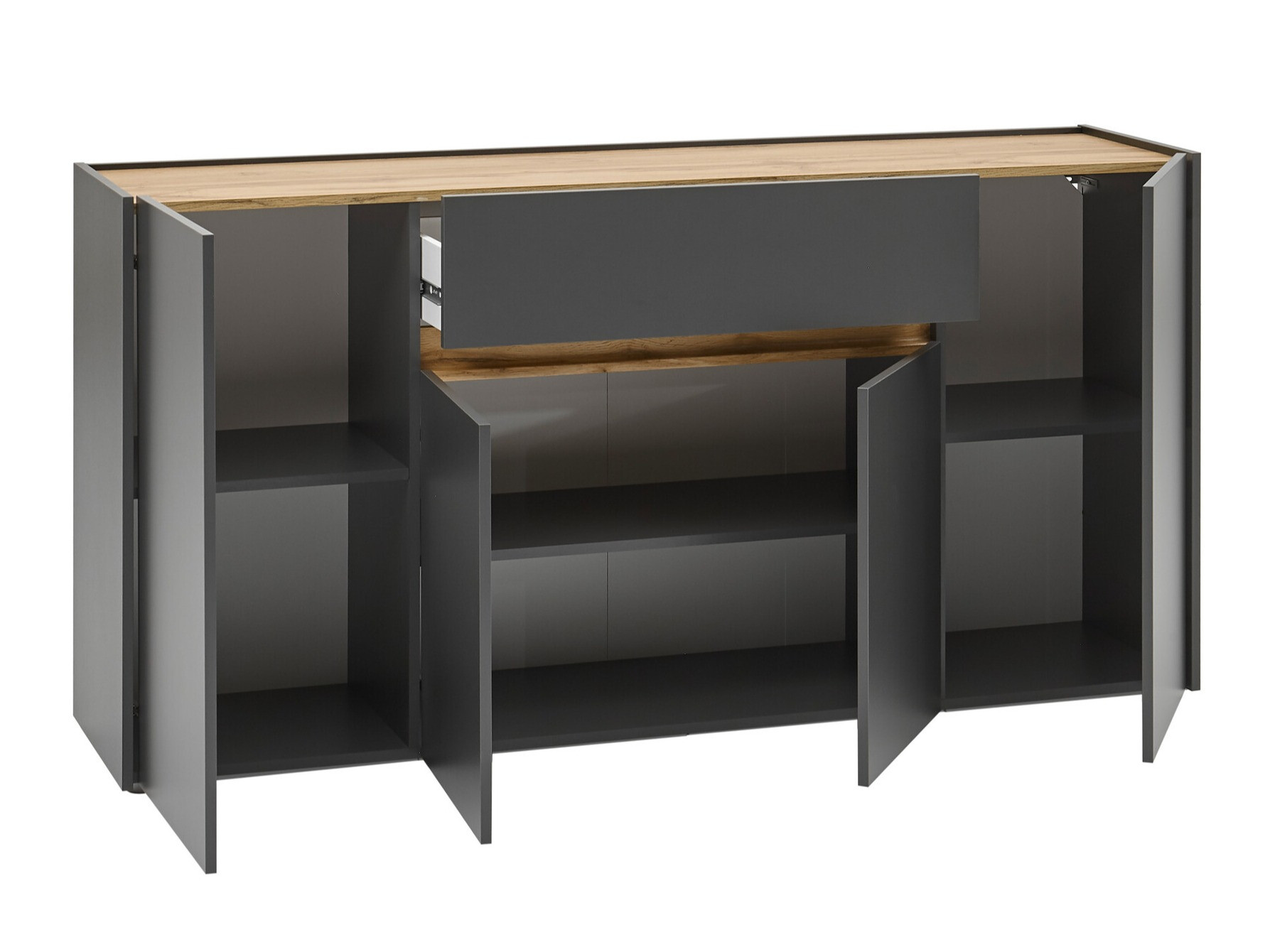 Komoda Elbsori 117 (Antracit + Hrast Wotan)