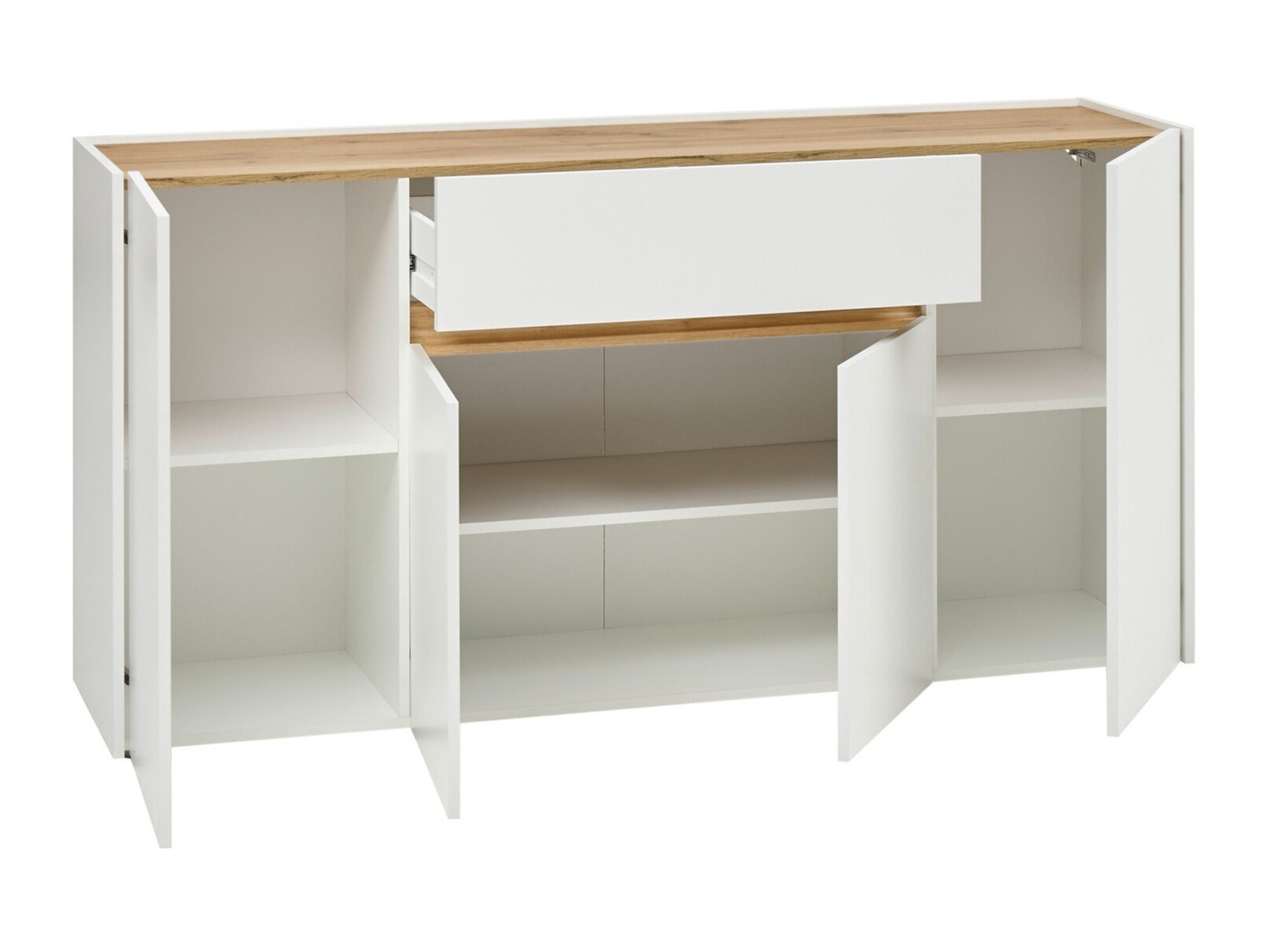 Komoda Elbsori 117 (Bijela + Hrast Wotan)