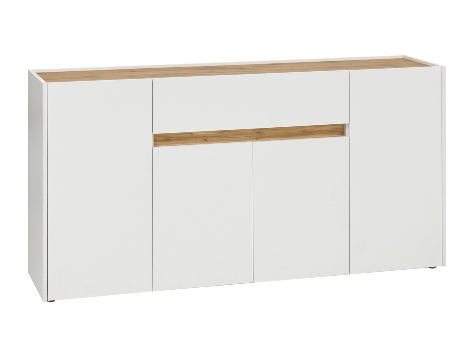 Komoda Elbsori 117 (Bijela + Wotan hrast)