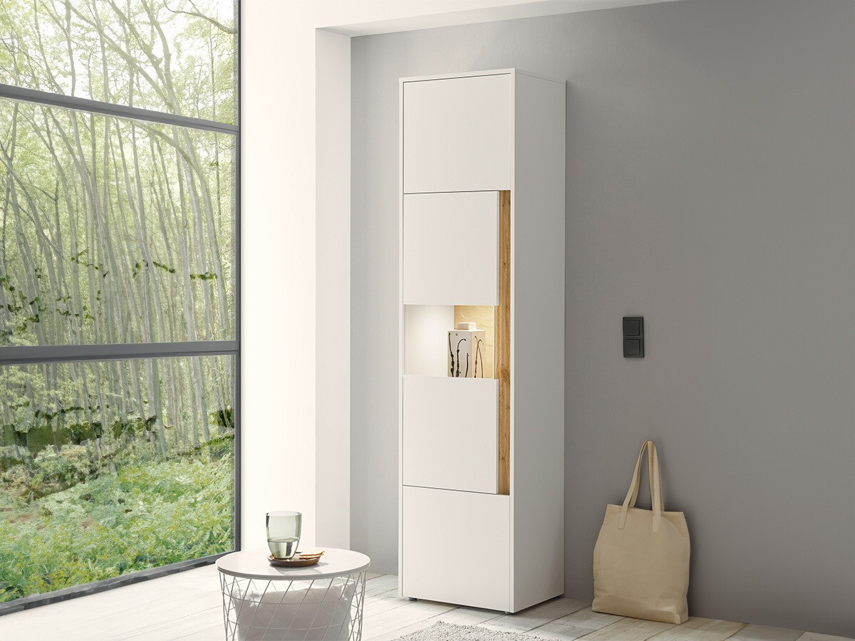 Polica Elbsori 100 (Bijela + Hrast Wotan)