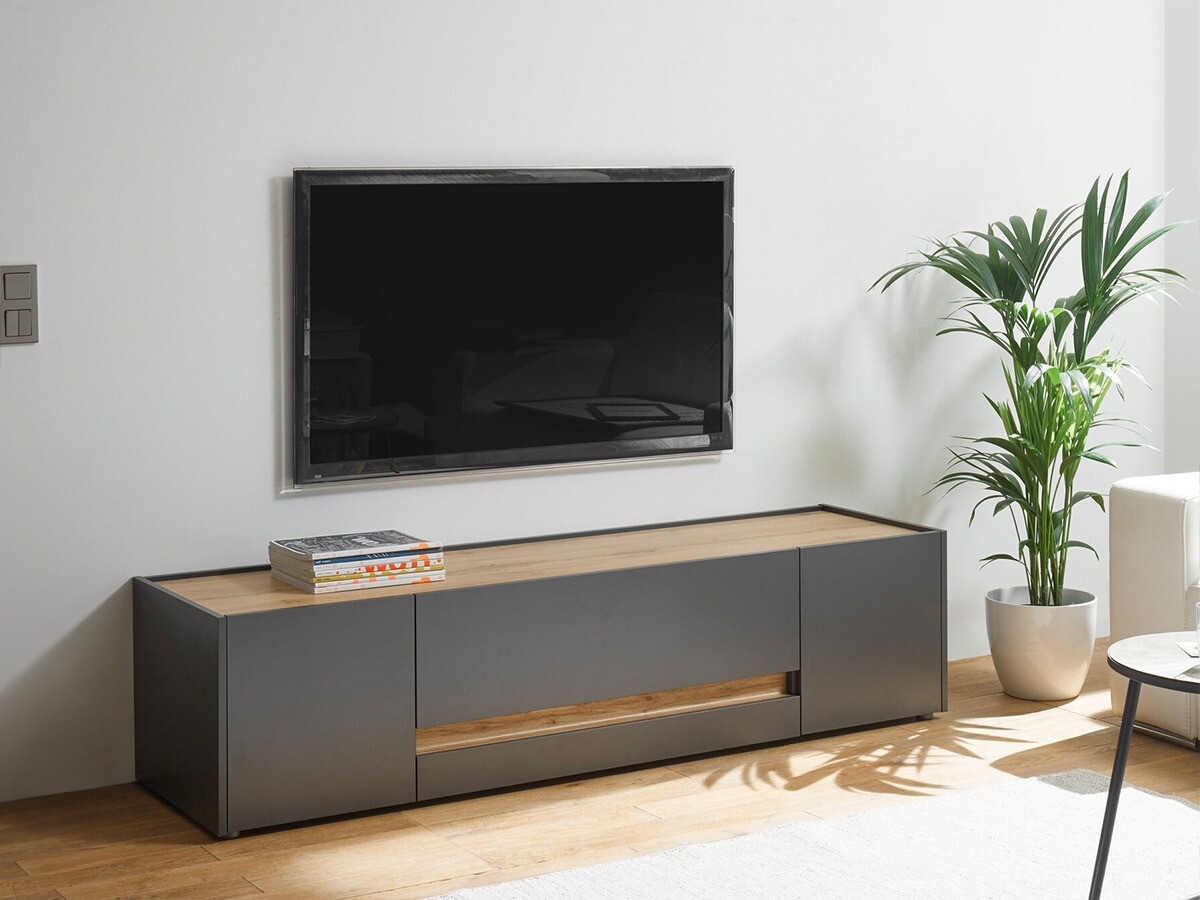 TV stol Elbsori 115 (Antracit + Hrast Wotan)