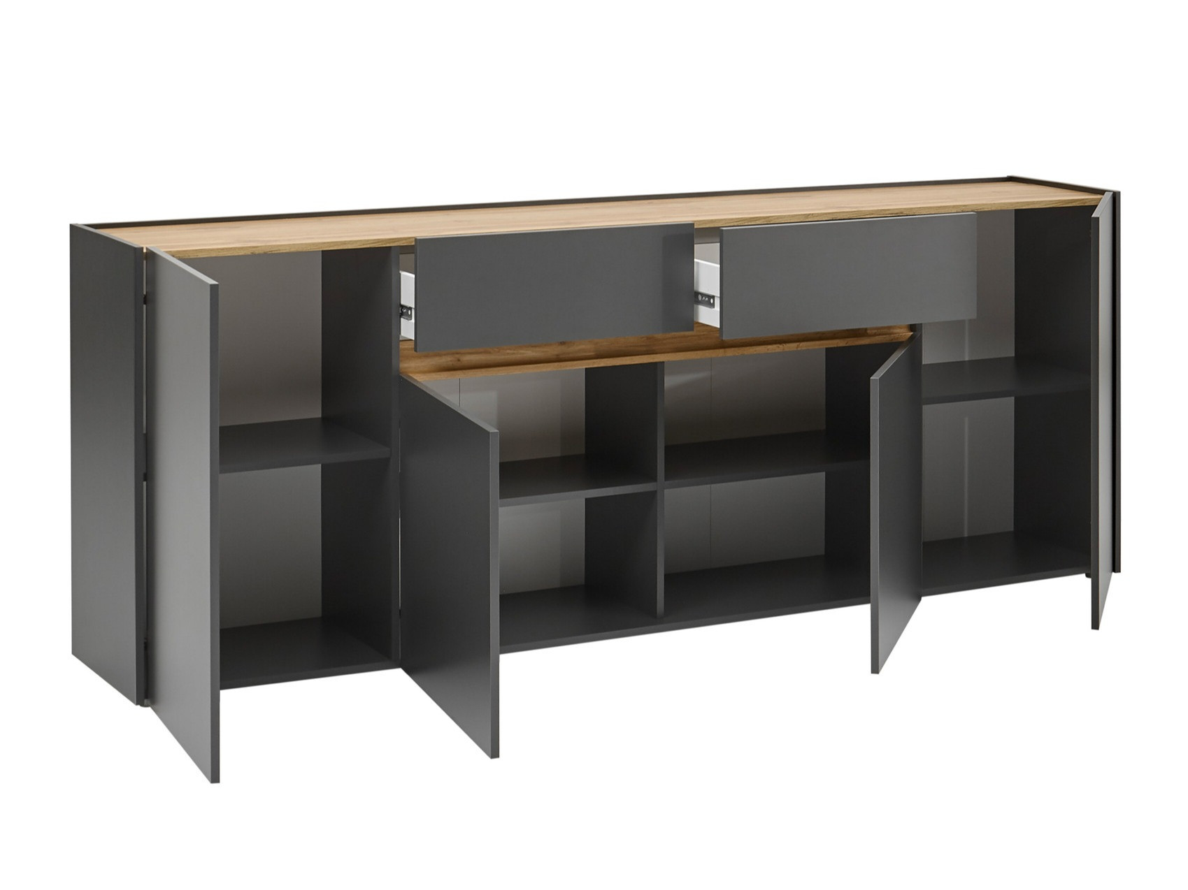 Komoda Elbsori 118 (Antracit + Hrast Wotan)