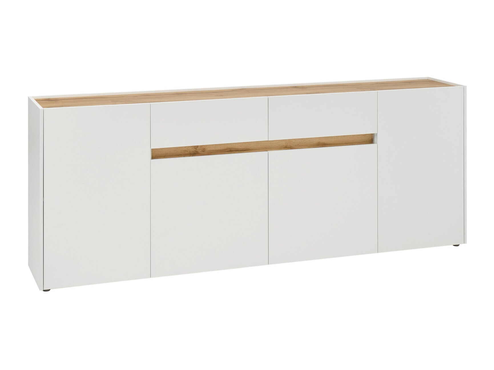 Komoda Elbsori 118 (Bijela + Hrast Wotan)
