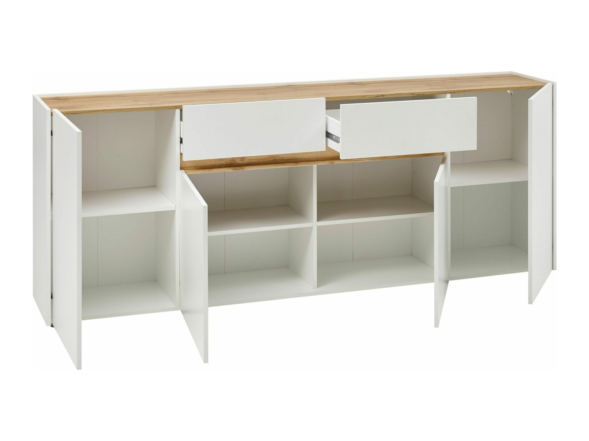 Komoda Elbsori 118 (Bijela + Hrast Wotan)