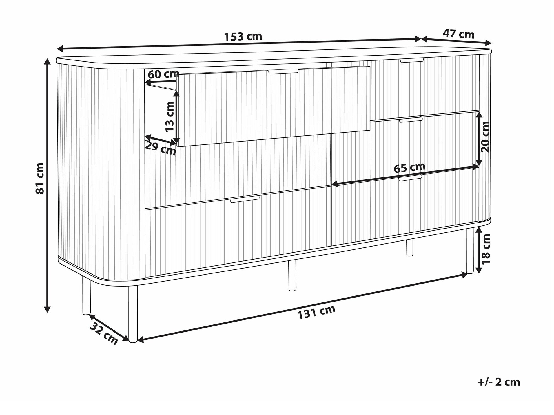 Komoda Fencalu 109 (Svijetlo drvo)