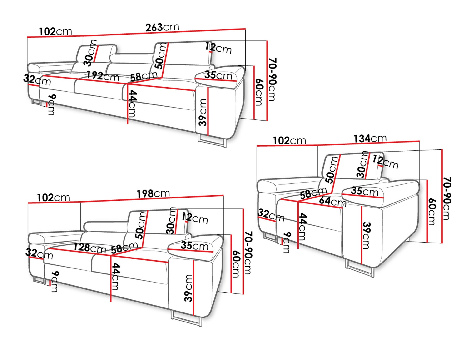 Tapecirani namještaj Comfivo Eliferu 107 (Manila 16)