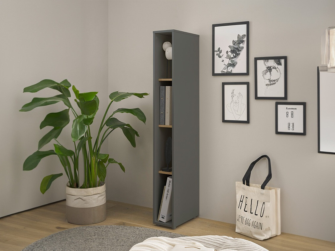 Polica Elbsori 106 (Antracit + Hrast Wotan)