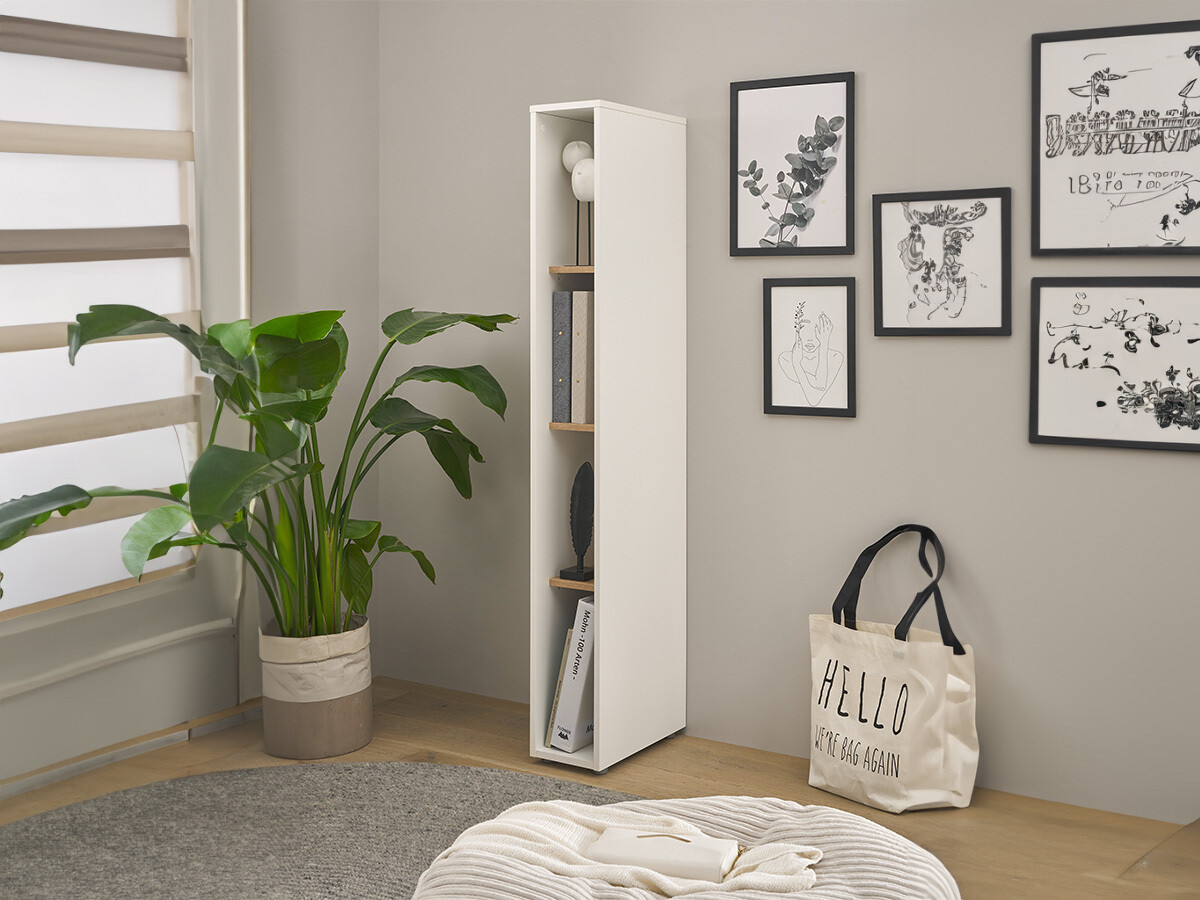 Polica Elbsori 106 (Bijela + Hrast Wotan)