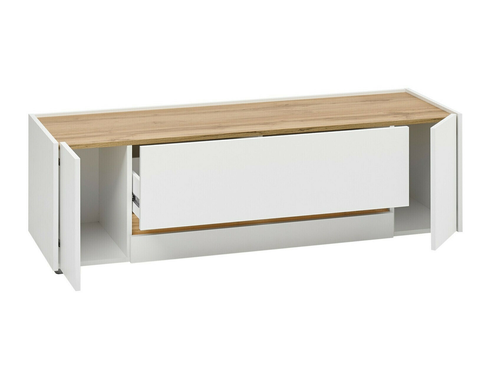 Set za dnevni boravak Elbsori 131 (Bijela + Hrast Wotan)