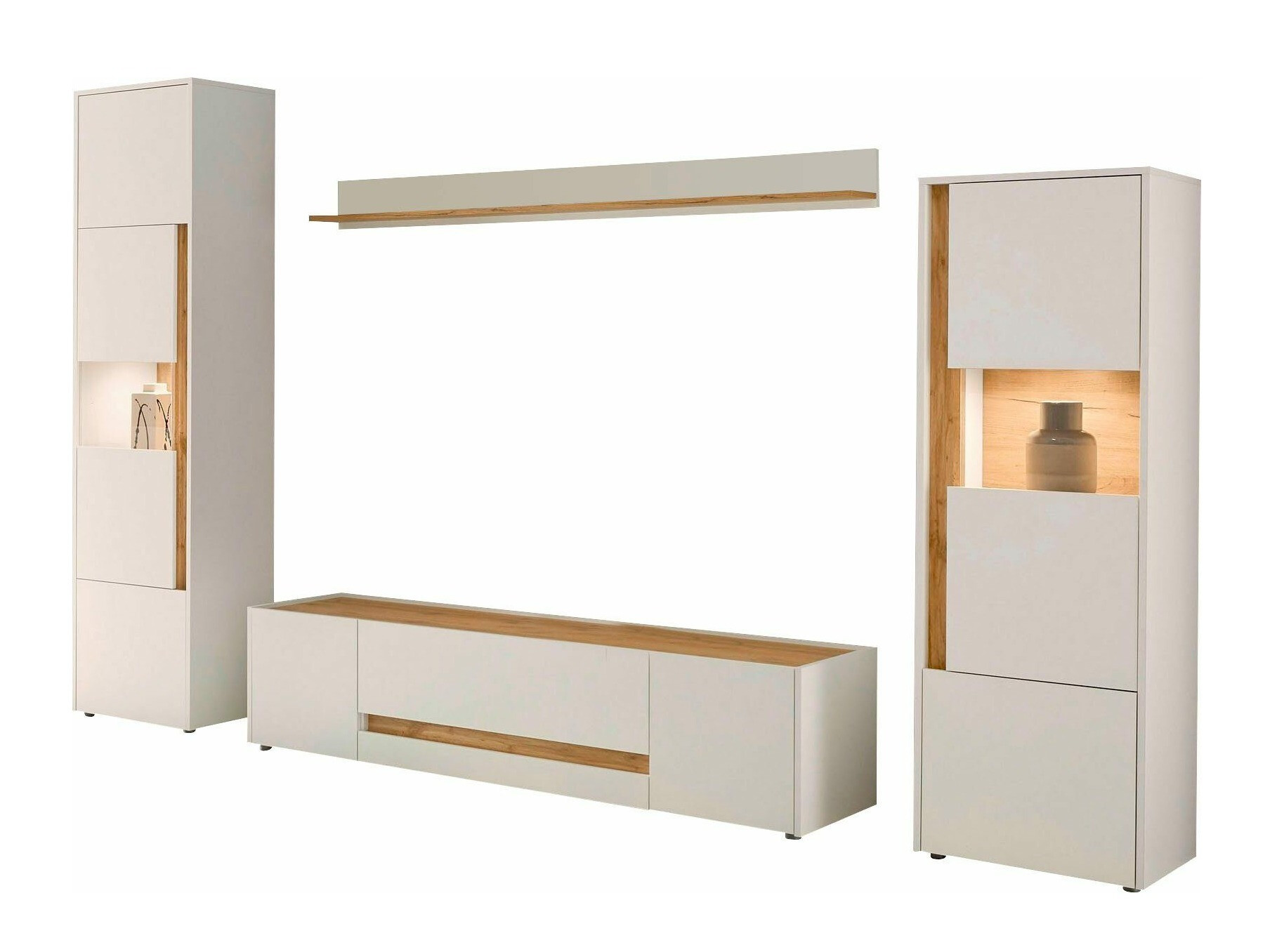 Dnevni boravak Elbsori 130 (Bijela + Wotan hrast)