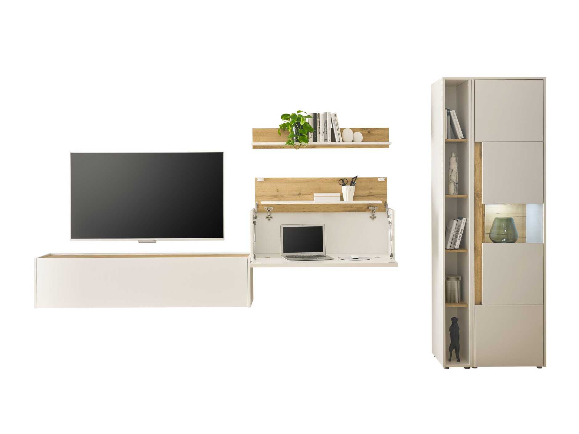 Dnevni boravak Elbsori 133 (Bijela + Wotan hrast)