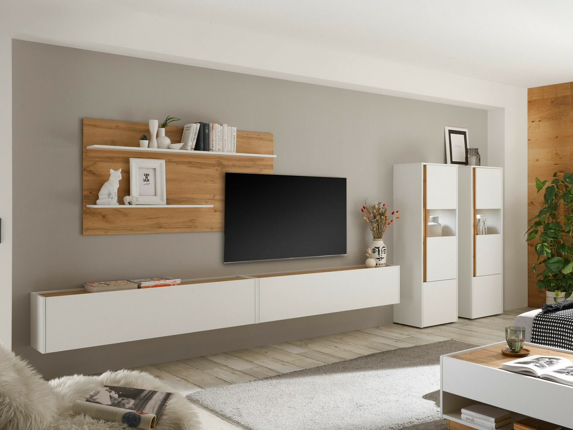 Dnevni boravak Elbsori 135 (Bijela + Wotan hrast)