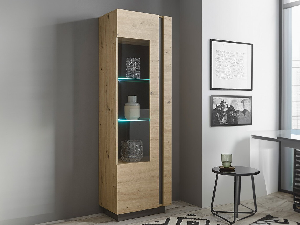 Polica Veropho 100 (Hrast Artisan + Grafit)