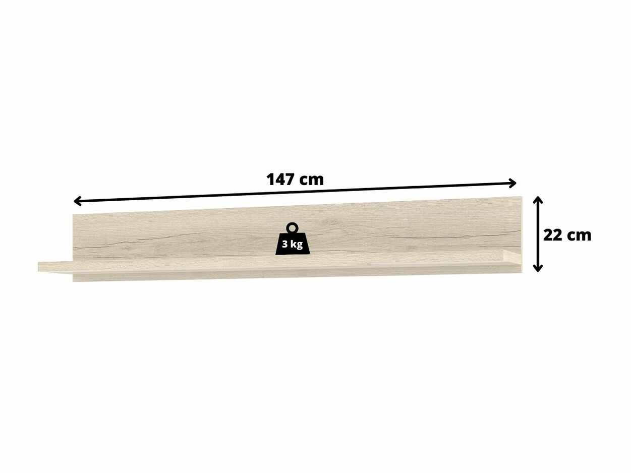 Zidna polica Tornua 100 (Tamna smreka)