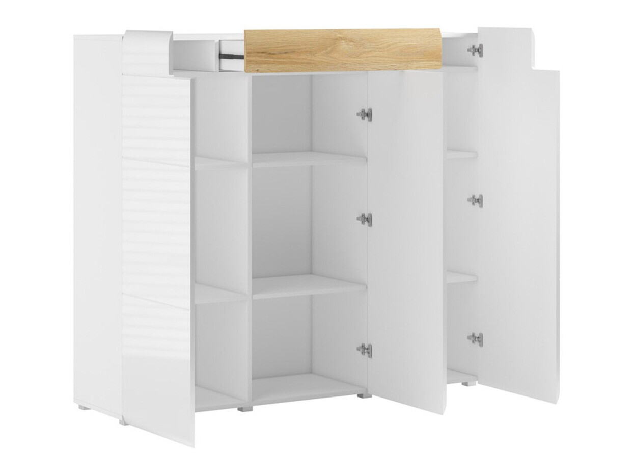 Komoda Torsone 112 (Bijela + Sjajno bijela)