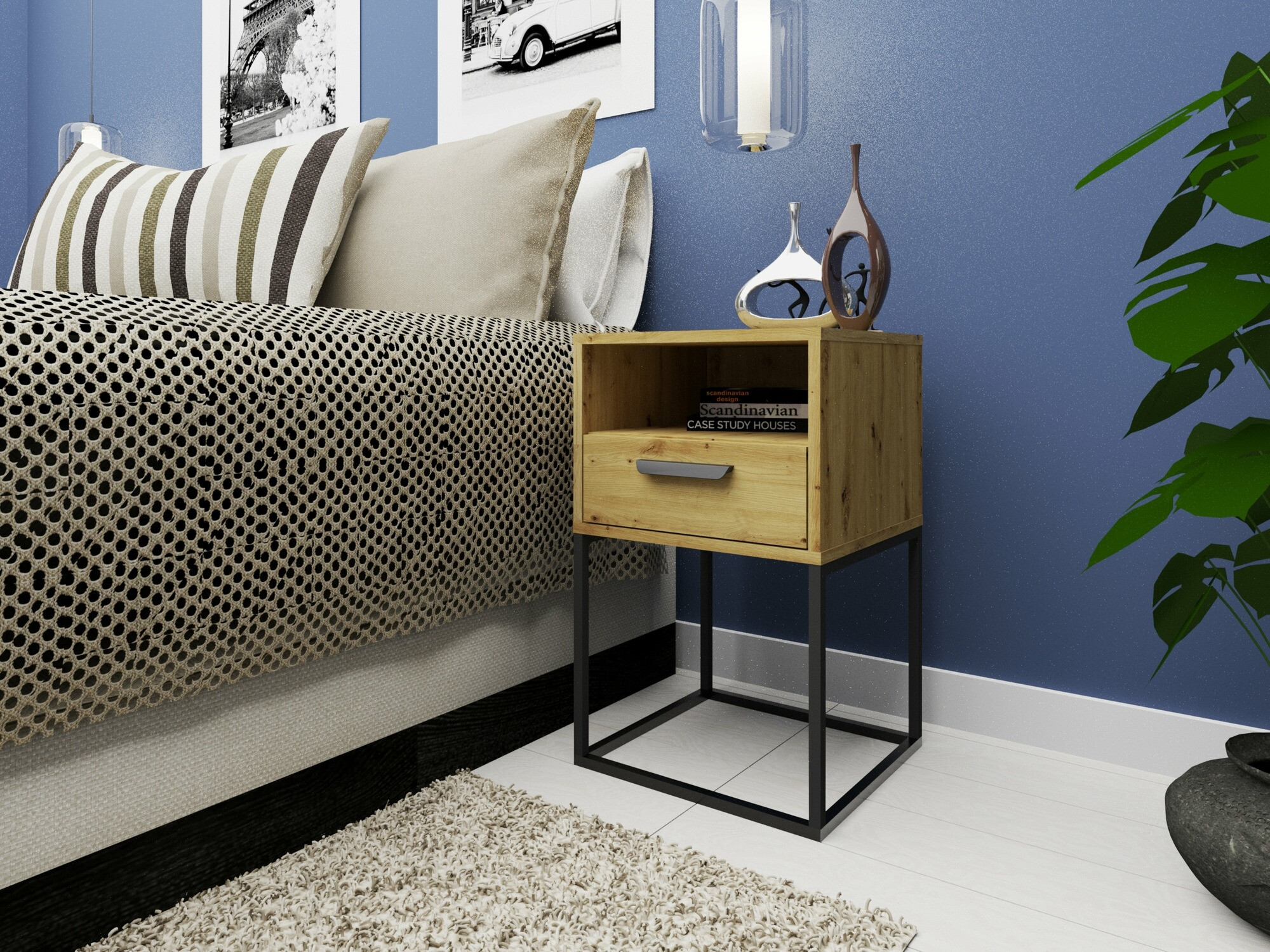 Noćni ormarić Bristol 193 (Hrast Artisan)