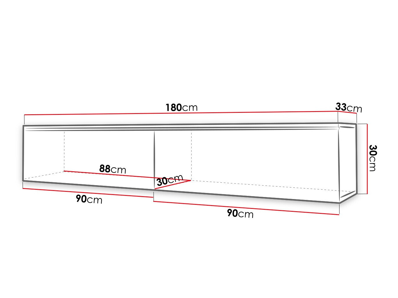 TV stol Sarasota 164 (Bijela)