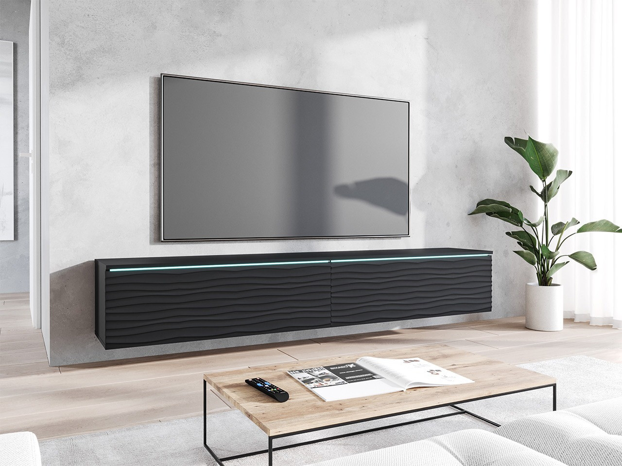 TV stol Sarasota 164 (Grafit + Crna)