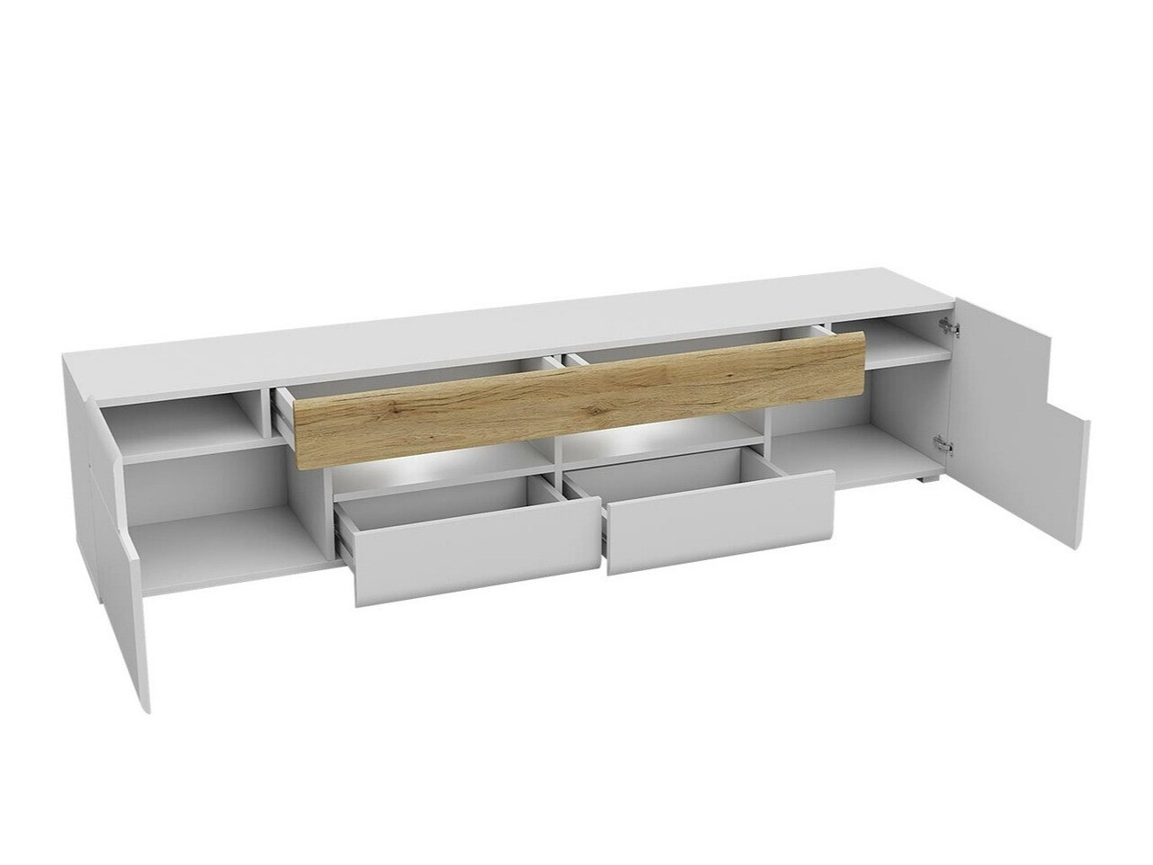 TV stol Torsone 113 (Antracit + Gloss antracit + Hrast Grandson)
