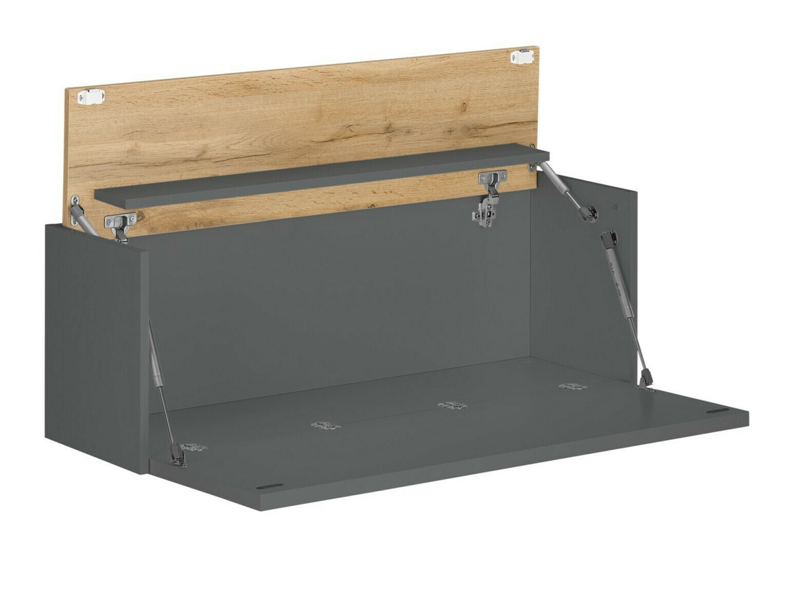 Set za dnevni boravak Elbsori 140 (Antracit + Hrast Wotan)