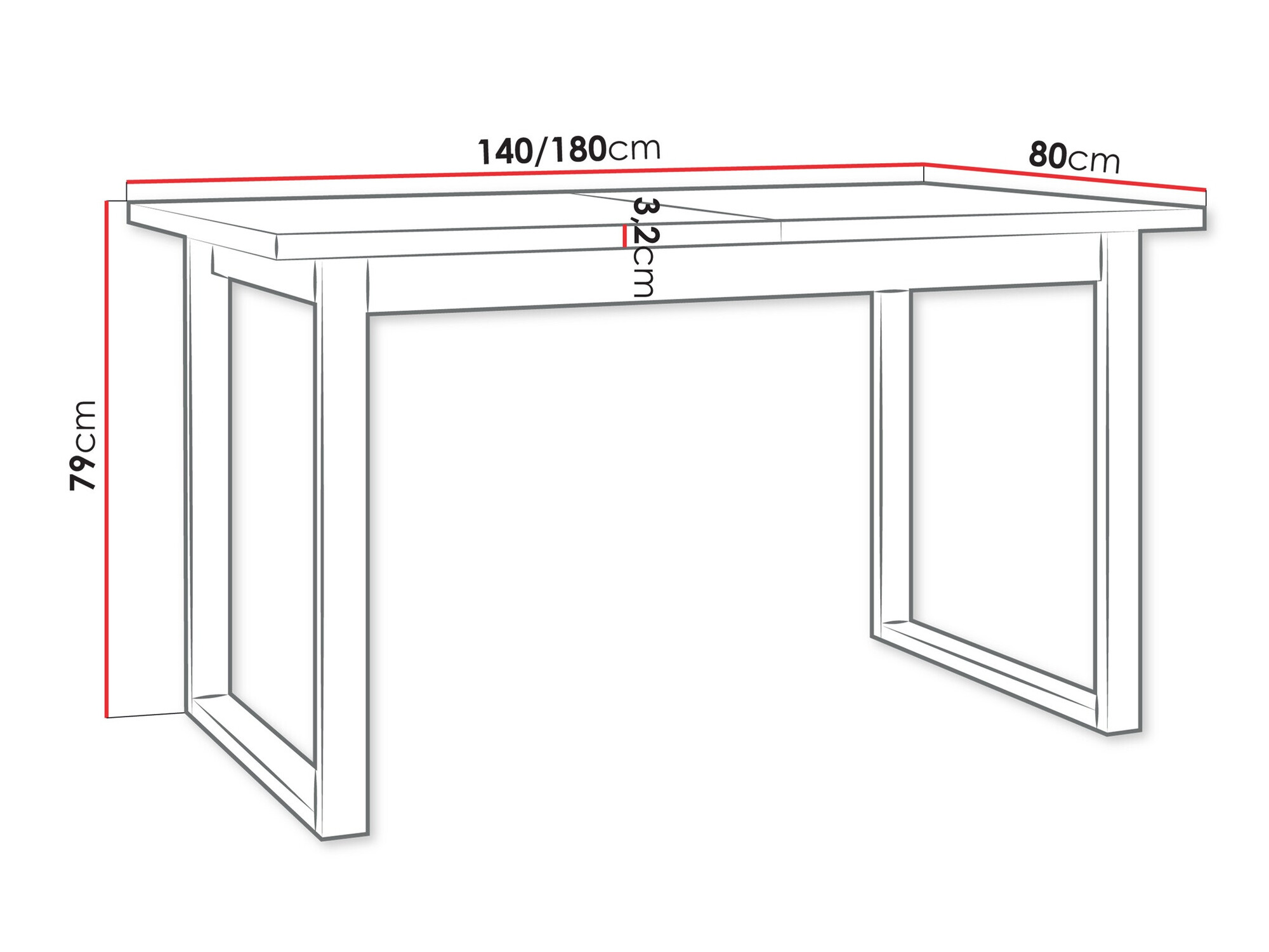 Stol Victorville 353 (Bijela + Crna)