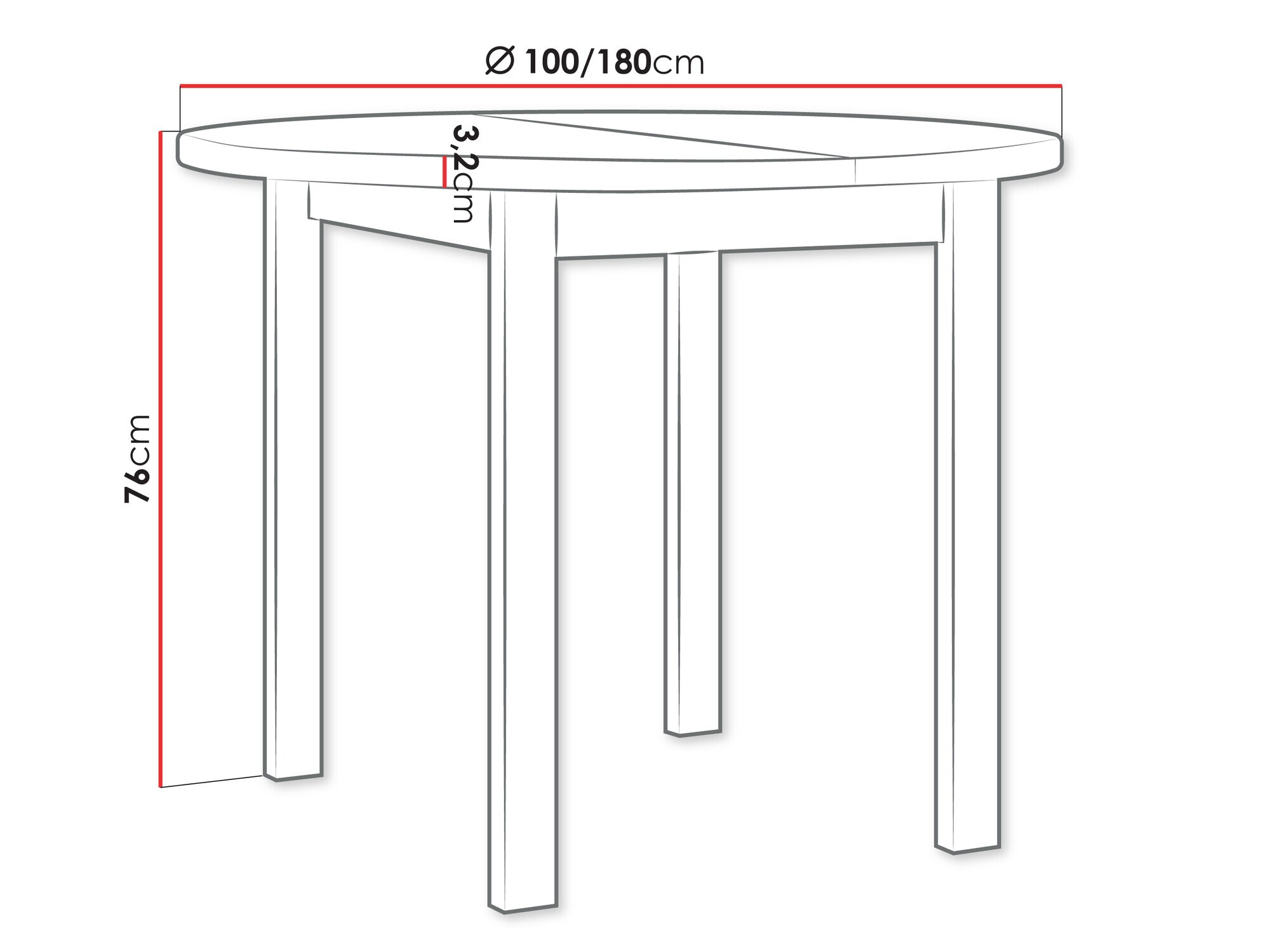 Stol Victorville 357 (Bijela)