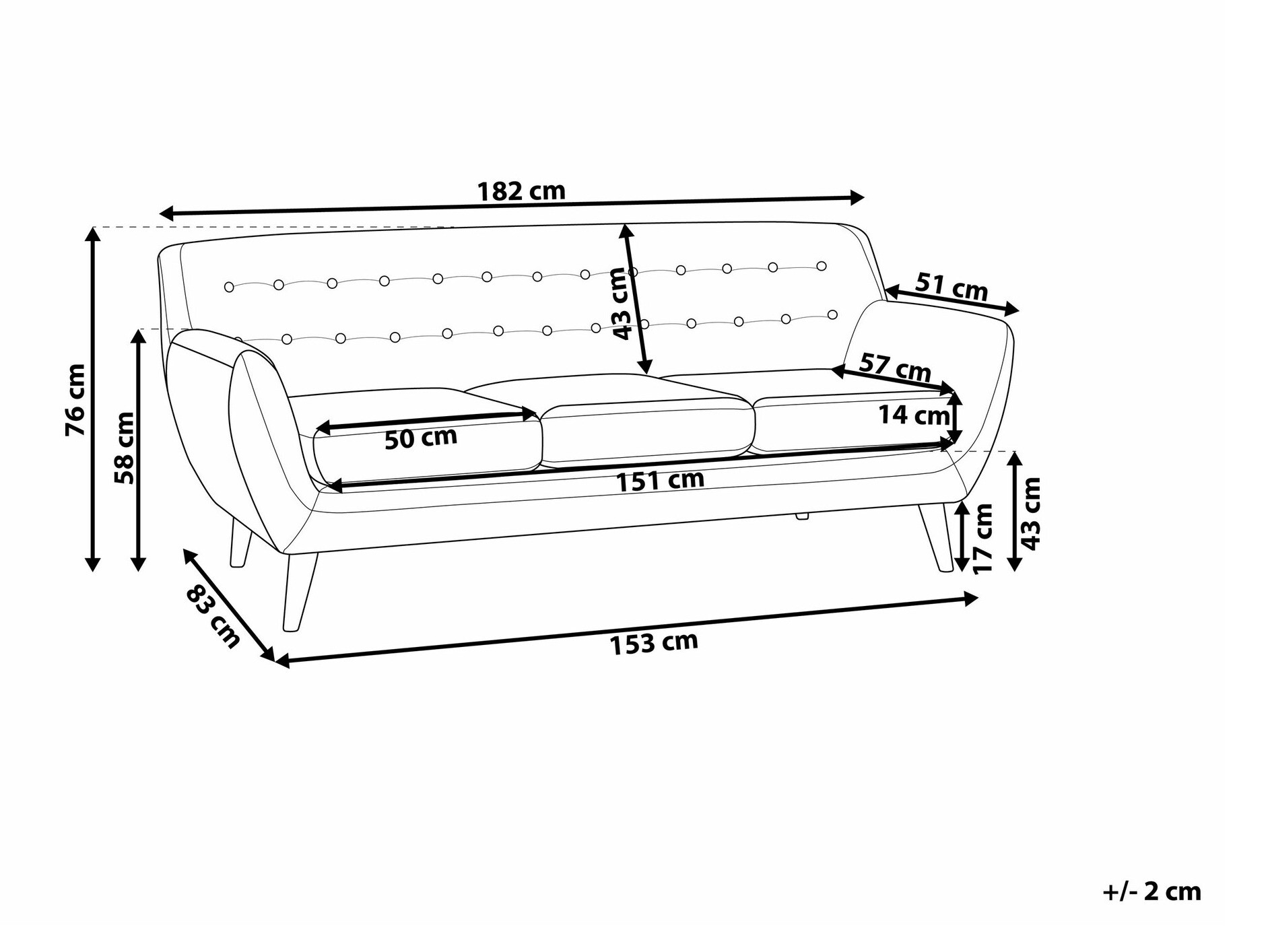 Kauč Berwyn 1809 (Bež)