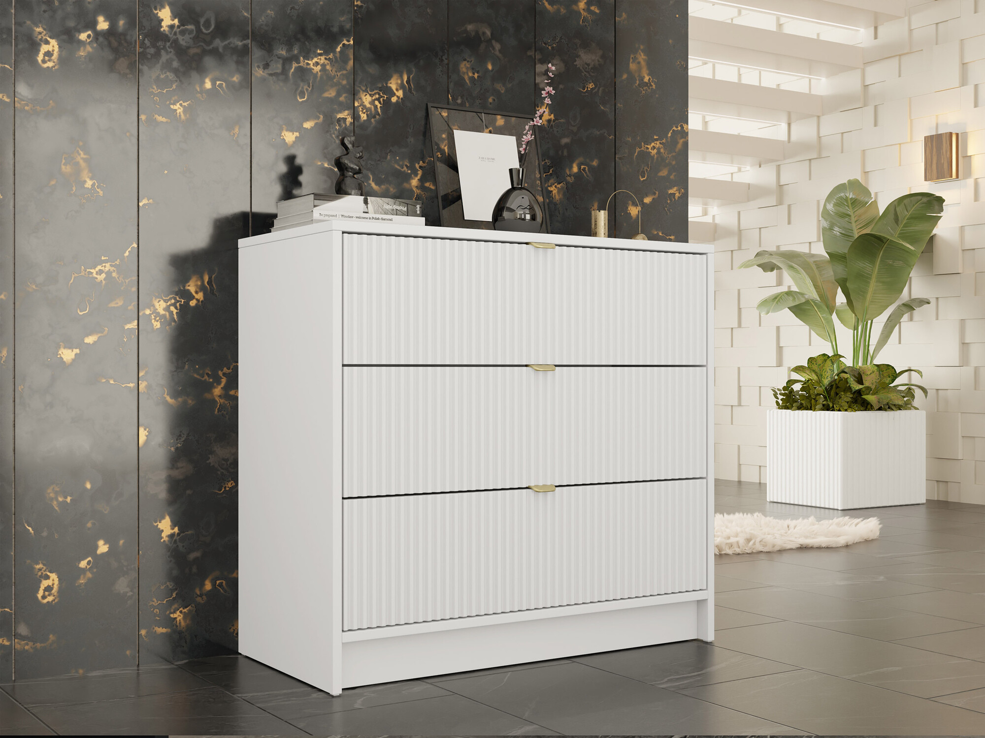 Komoda Comfivo Papilio I (Bijela)
