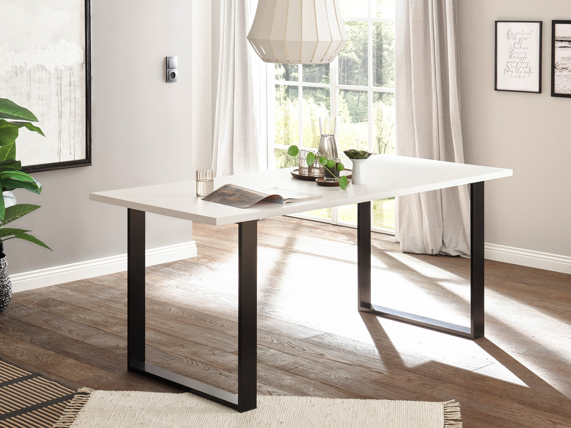 Stol Cirtale 100 (Izbijeljeni bor + Antracit)