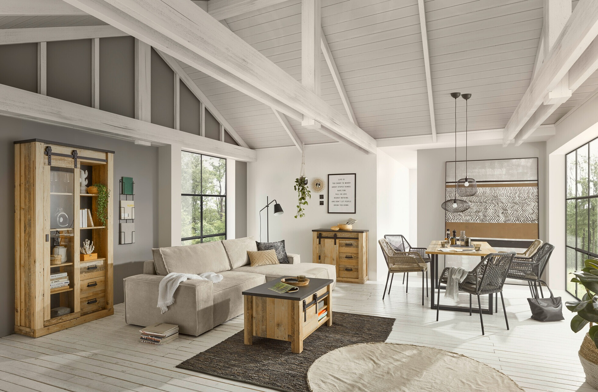 Stol Cirtale 100 (Starinsko drvo + Antracit)