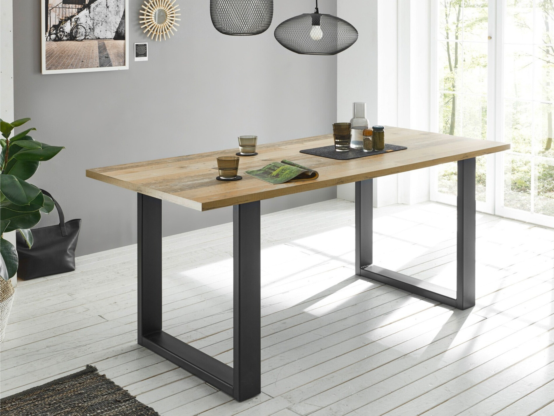 Stol Cirtale 100 (Starinsko drvo + Antracit)