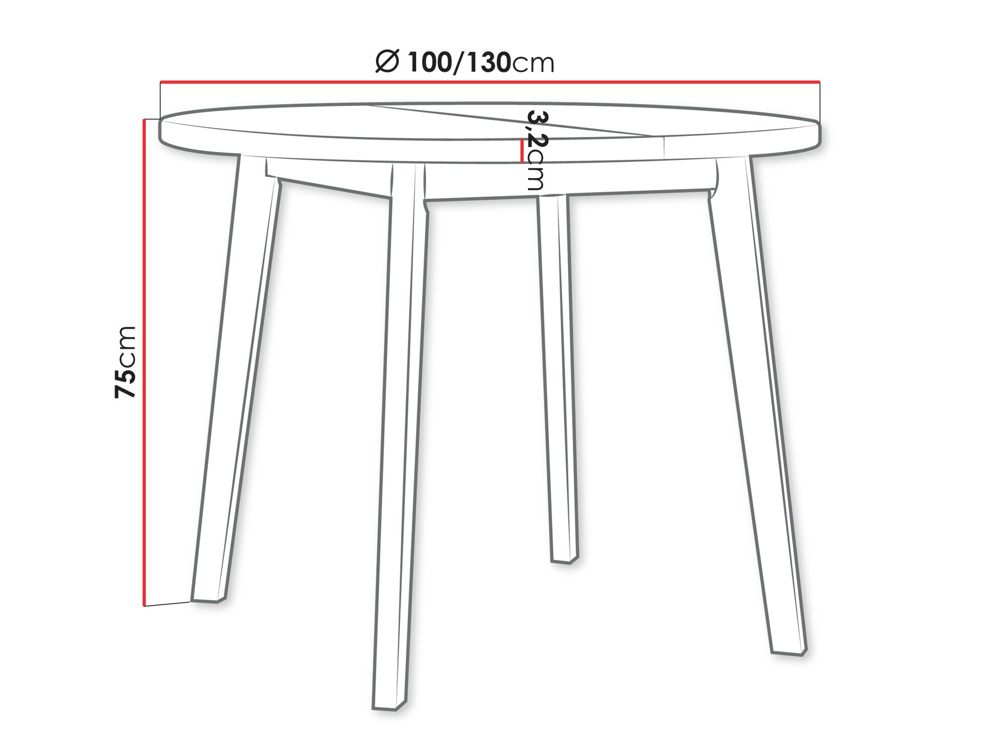 Stol Victorville 358 (Artisan hrast + Bijela)
