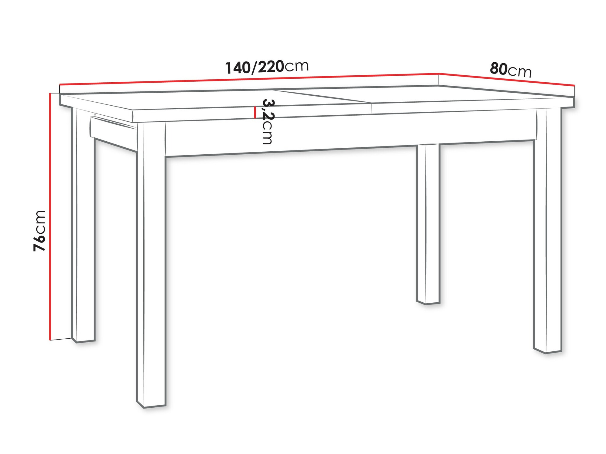 Stol Victorville 359 (Hrast Grandson + Bijela)